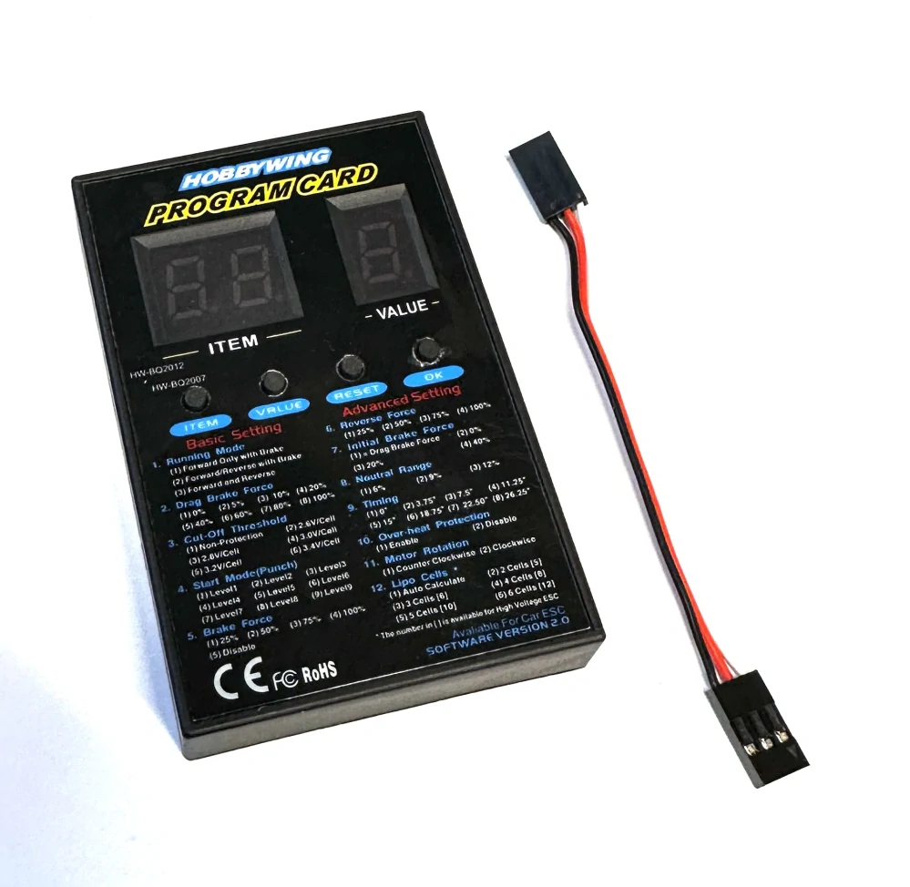 programovací karta Hobbywing car