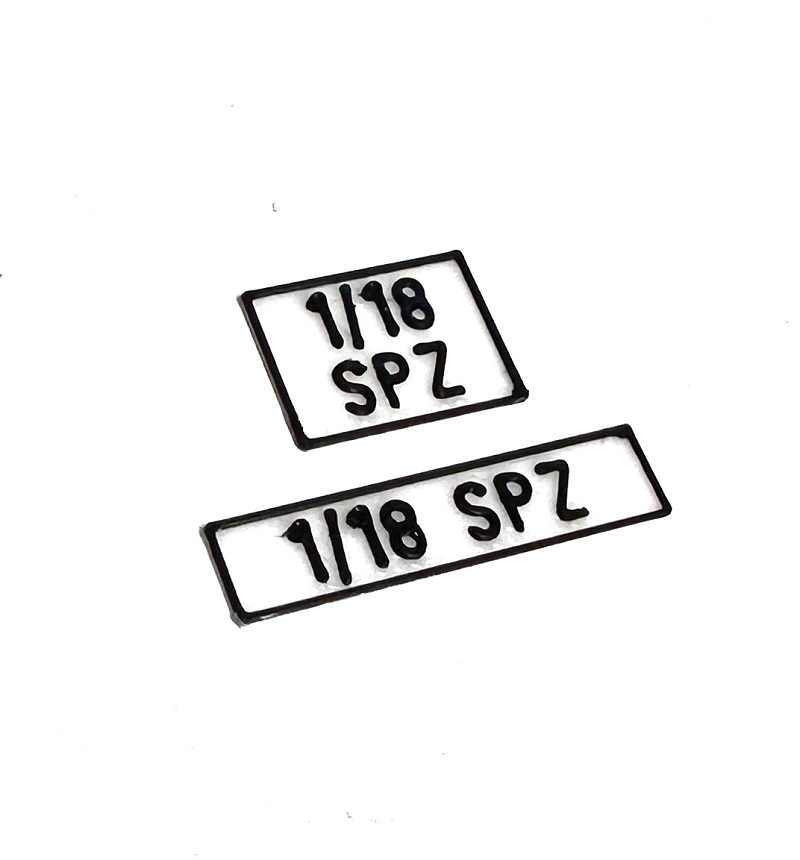 3D SPZ 1:18 s vaším číslem - viz popis