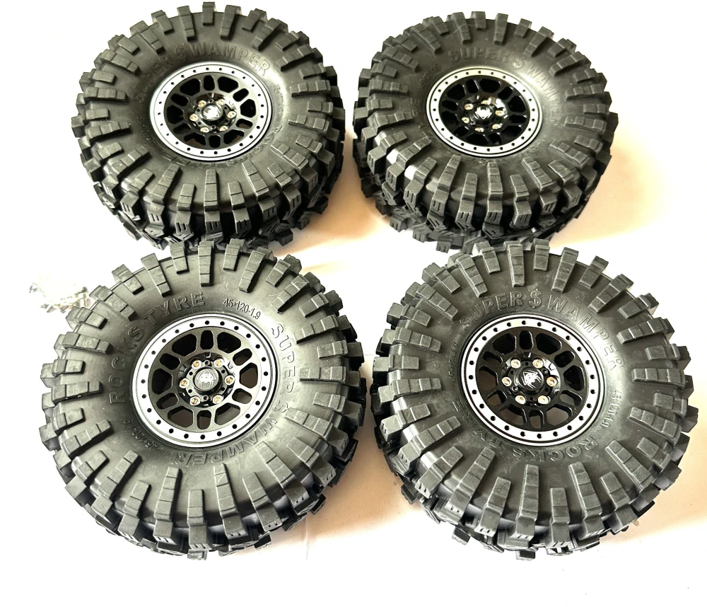 kovové beadlock disky + 4x pneu ROCK 1.9" 120x45mm