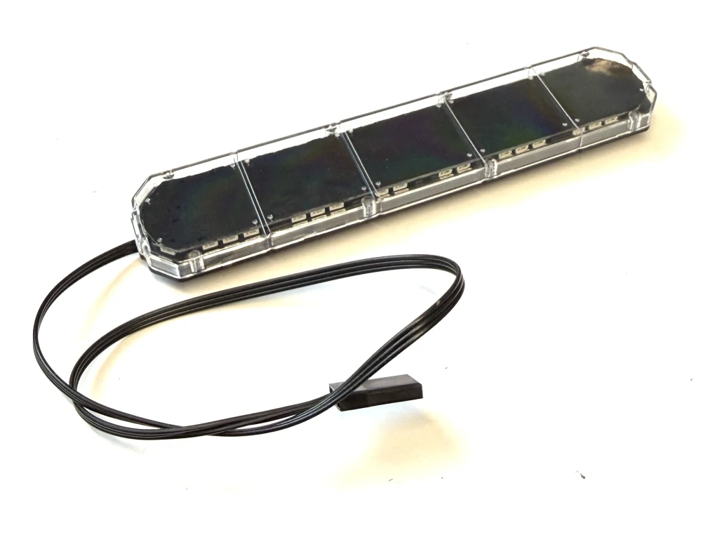 maják červený/modrý nízký 115mm s LED