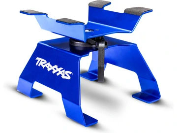 Traxxas hliníkový stojánek na auta malý modrý