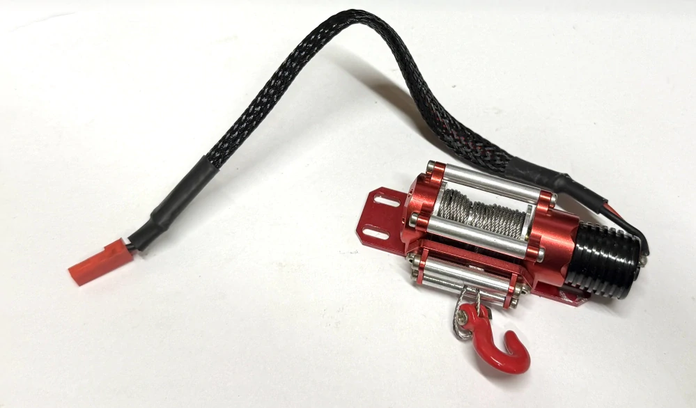 BAZAR - elektrický kovový naviják pro TRX-4 (červený)