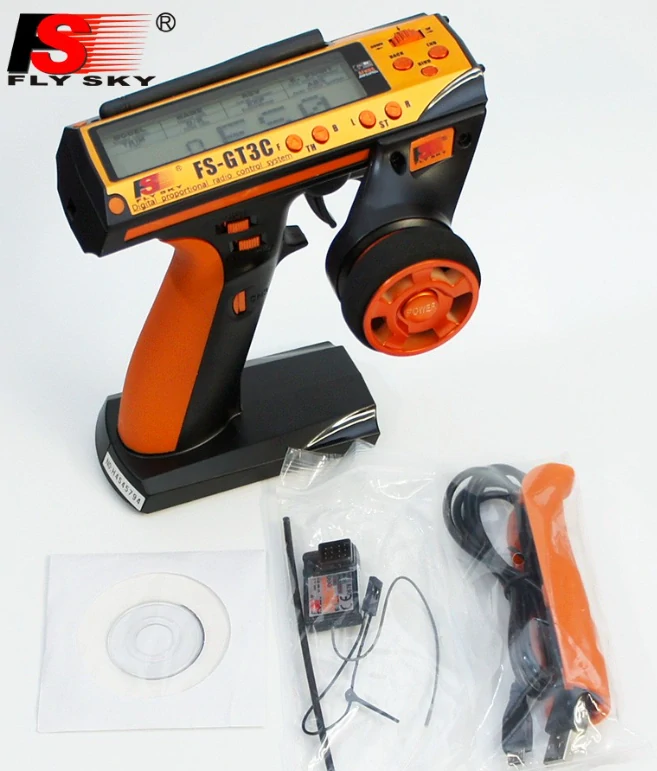 Vysílač FS - GT3C 3Ch (originál) 2.4GHz + přijímač + nabíjecí baterie