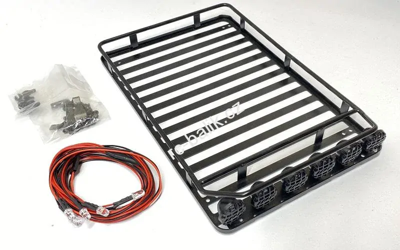 kovová zahrádka TRX-4 Bronco + paraboly s LED