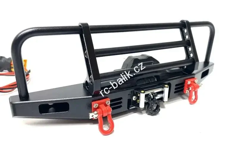 SET přední kovový nárazník TRX-4 + dvoumotorový naviják s dálkovým ovládáním + 2x LED