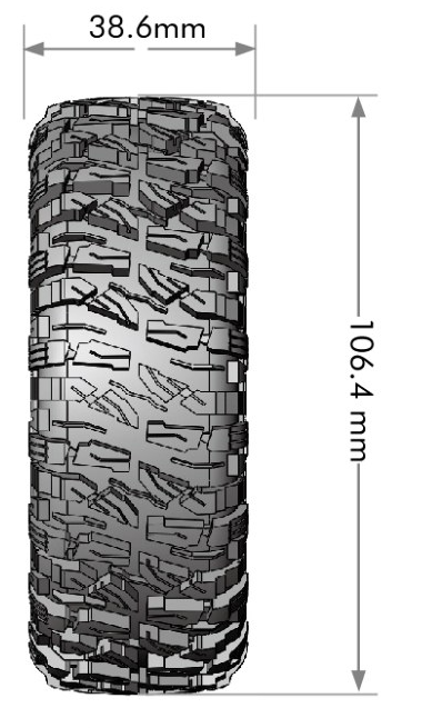 CR-MALLET Class 1 1.9 - Pneumatiky s vložkou (106x38mm)