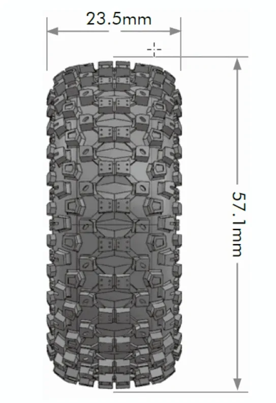 CR-UPHILL 1.0 - Pneumatiky s vložkou pro 1/18 a 1/24 crawler, 2 ks