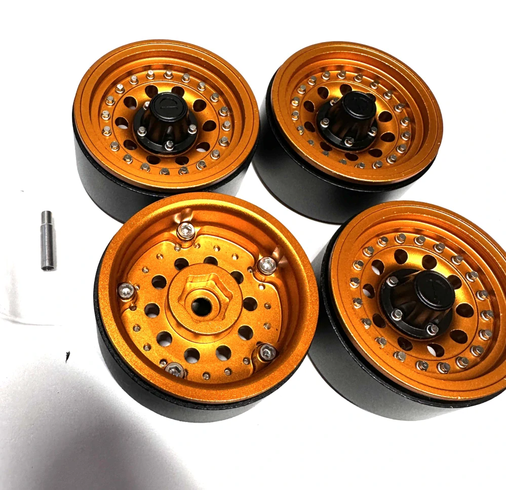 kovové beadlock disky 1.9 4ks oranžové
