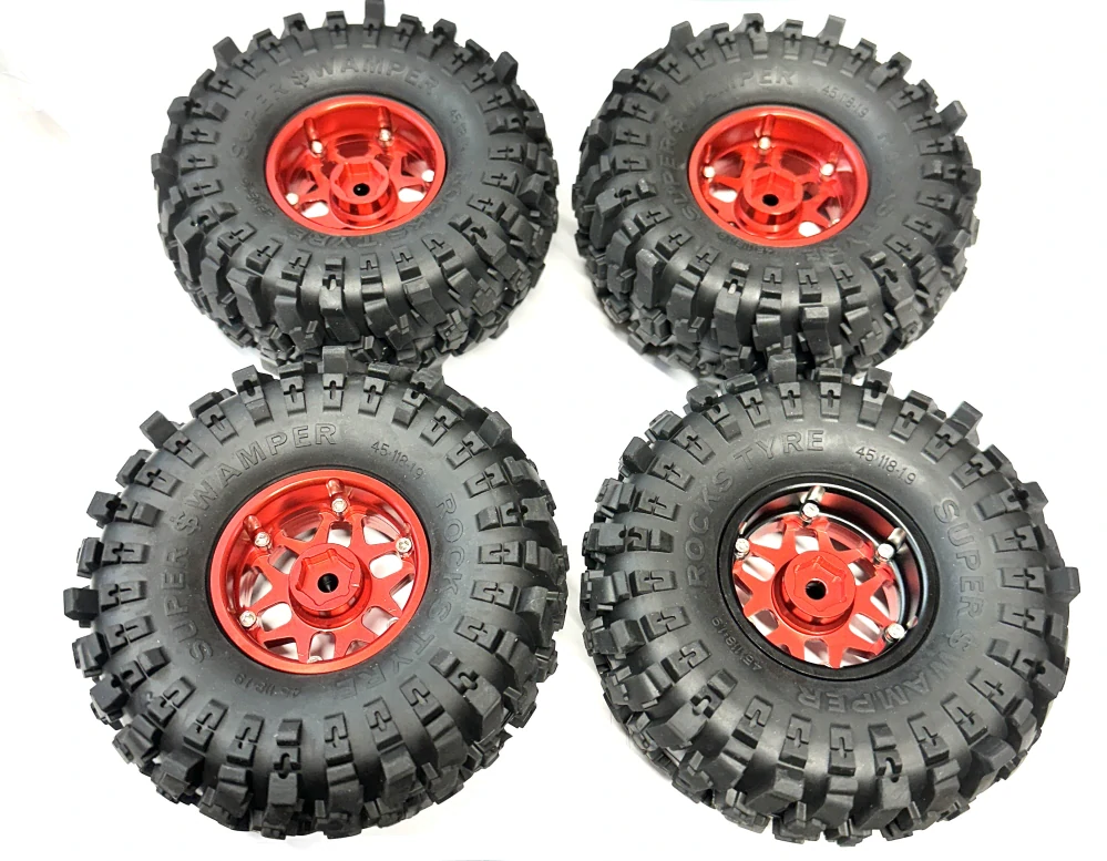 kovové beadlock disky + 4x pneu MudStrike 1.9" 118mm