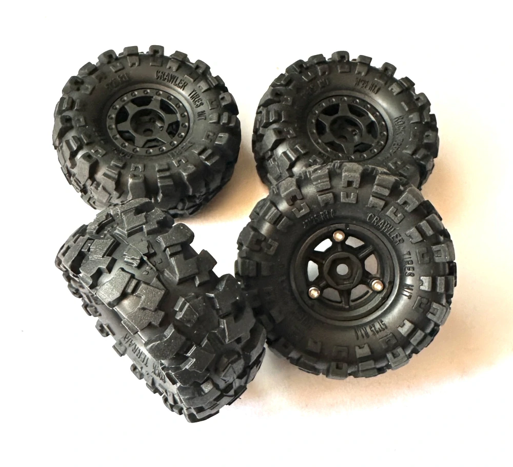 plastové beadlock disky 1.0" + pneu 58x25mm