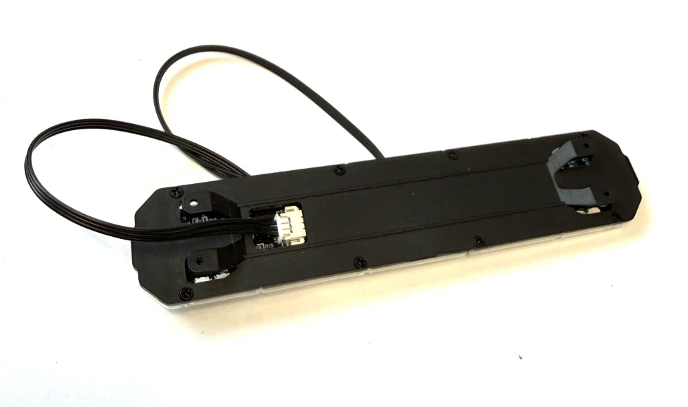 maják červený/modrý nízký 115mm s LED