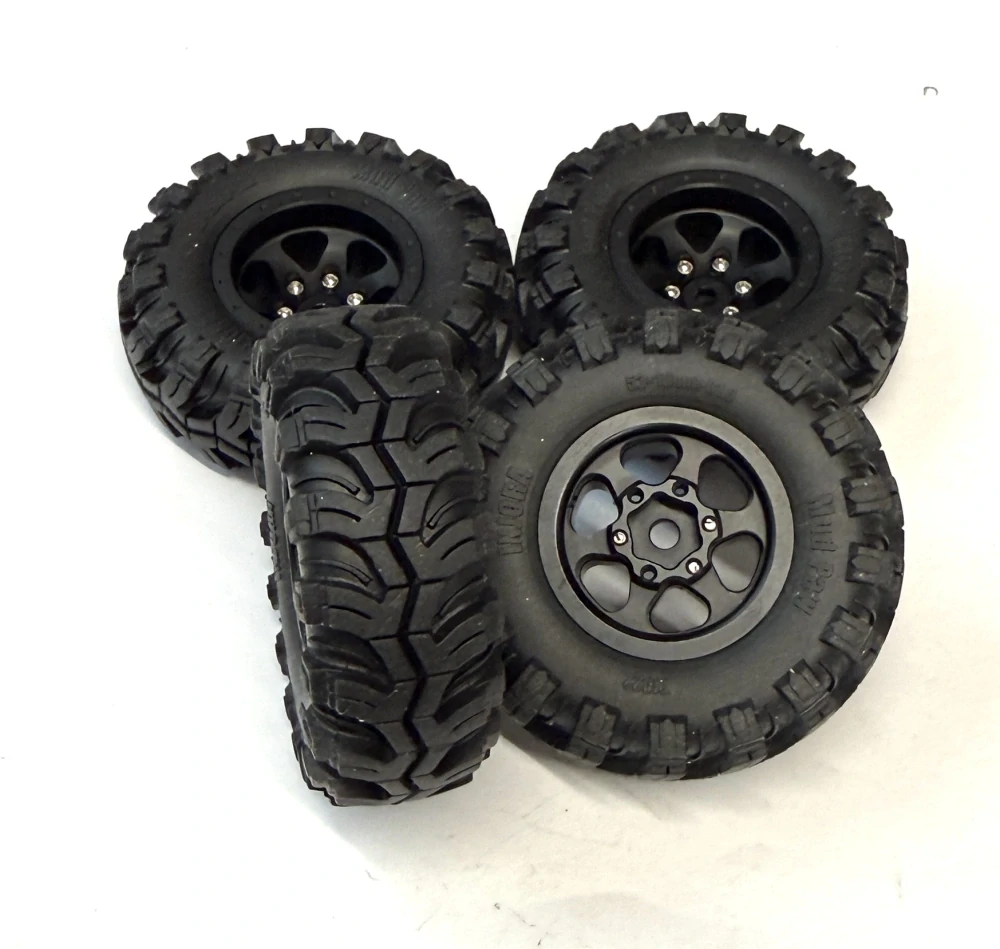 deepdish kovové beadlock disky + pneu MudPaw 1.0" 52x20mm