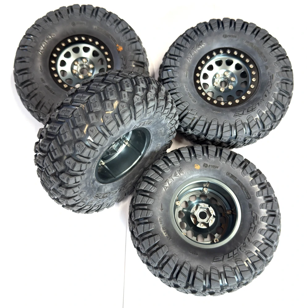 kovové beadlock disky 2.2"+ 4x pneu Pro-Line AZTEK G8 135x47mm