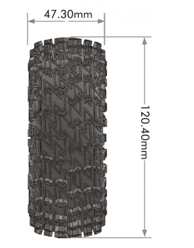 CR-ENDURO 1.9 - Pneumatiky s vložkou, 2 ks (120x47mm)
