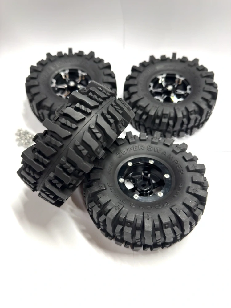 kovové beadlock disky + 4x Mud Slingers 1.9" 118mm