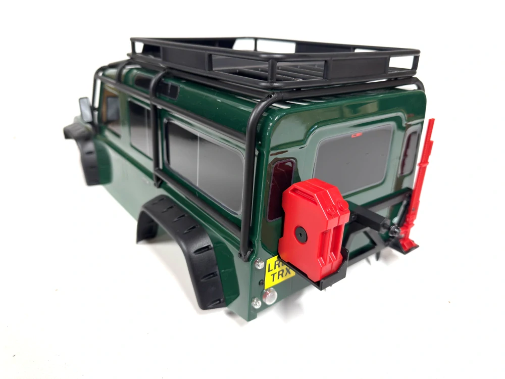 Traxxas bezsponková kompletní karosérie Land Rover Defender zelená: TRX-4