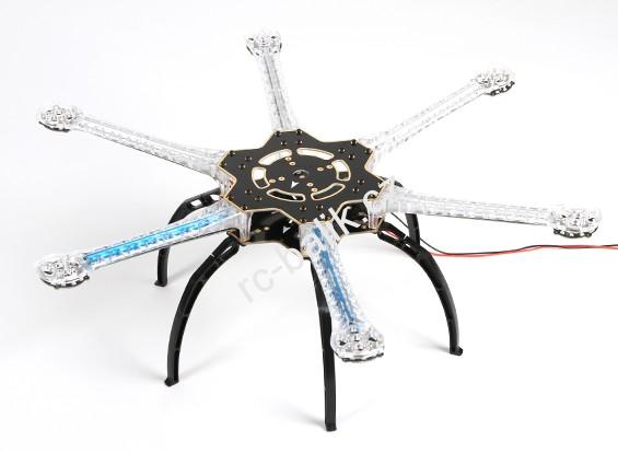 osvětlený rám pro Hexacopter H550 V4 Pro LED