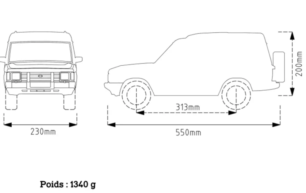 ABS karoserie DISCO 313 mm (Land Rover Discovery)