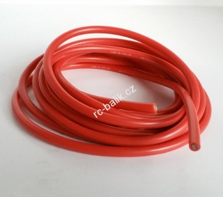 silikonový kabel 10AWG červený