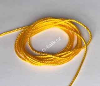 tažné lano 2mm žluté (délka 1m)