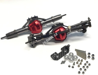 celokovové nápravy styl Axial SCX10 přední + zadní