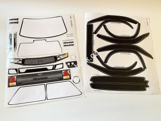 Traxxas samolepky: TRX-4 Sport - nekompletní