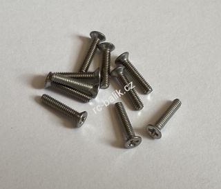 nerezový philips šroub M2x10mm zapuštěná hlava 10ks