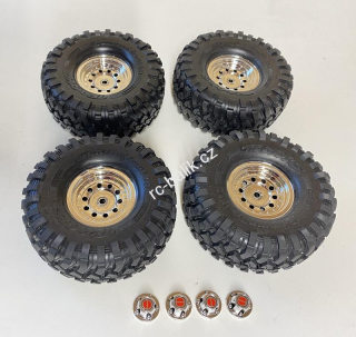 Traxxas kolo 1.9", disk TRX-4 chromovaný, pneu Canyon Trail (4ks) + pokličky