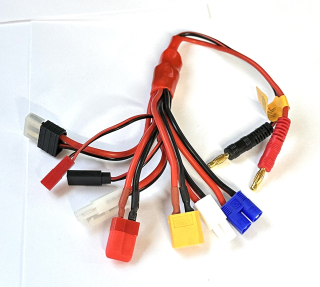 nabíjecí kabel 8v1 (T-dean, XT60, EC3 JR, JST, JR TX, Traxxas, Tamiya, mini Tamiya)