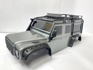 Traxxas kompletní karosérie Land Rover Defender šedá: TRX-4
