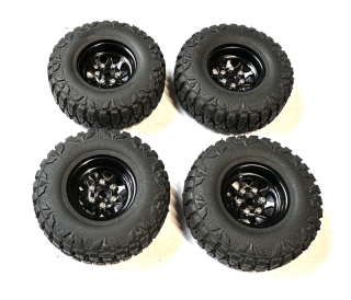 BAZAR zánovní kovové beadlock disky + pneu 1.0" 54x20mm