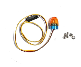 maják oranžový 10mm s LED v1