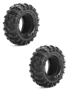 CR-ROWDY 1.0 - Pneumatiky s vložkou pro 1/18 a 1/24 crawler, 2 ks