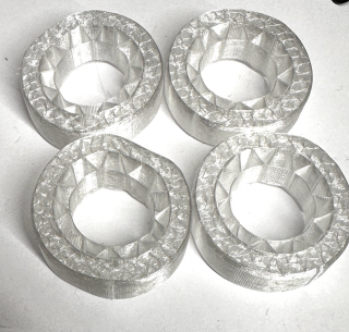 4x plastová/silikonová vložka 1.0" 55x22mm
