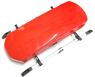 box / rakev na střechu s alu příčníky (červená)