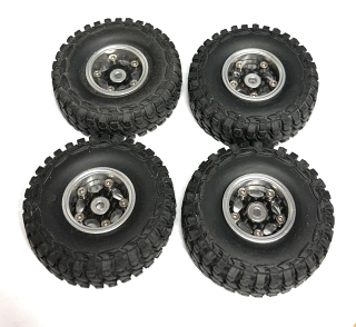 těžké kovové beadlock disky 1.0" + pneu 55x19mm