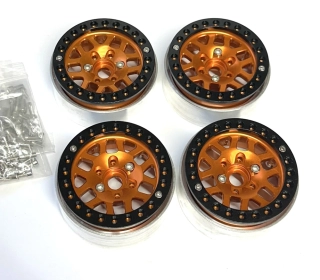 kovové beadlock disky 1.9 4ks oranžové