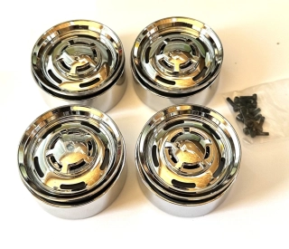 kovové chromové beadlock disky 1.9" 4ks 