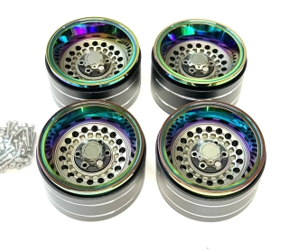 kovové duhové chromové beadlock disky 1.9 4ks 