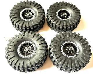 kovové beadlock disky + 4x pneu ROCK 1.9" 120x45mm