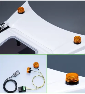 2x scale maják oranžový 13mm s LED 1:14 - 1:10