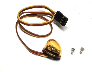 maják oranžový oválný 15mm s LED v1