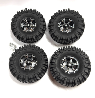 kovové beadlock disky + 4x Mud Slingers 1.9" 118mm