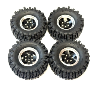 těžké kovové beadlock disky 1.3" + pneu 64x26mm