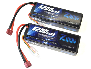 2ks - Lipo 2S 5200mAh 100C HARDCASE T-DEAN