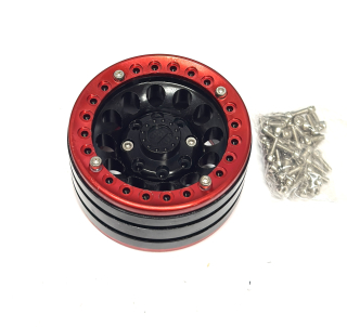 kovový beadlock disk 1.9 1ks červený