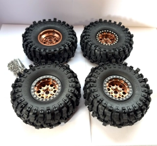 kovové beadlock disky + 4x pneu MudStrike 1.9" 118mm