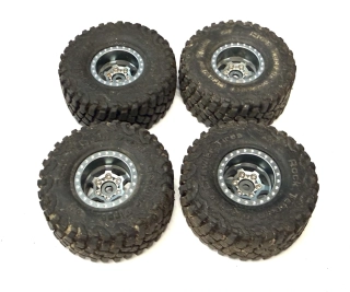 BAZAR - kovové beadlock disky 1.0" + pneu 57x25mm (110g)