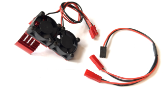 výkonný chladič s dvojitým ventilátorem na motory do pr. 36mm (vel.540/550)