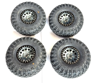 kovové beadlock disky 2.2"+ 4x pneu Pro-Line AZTEK G8 135x47mm